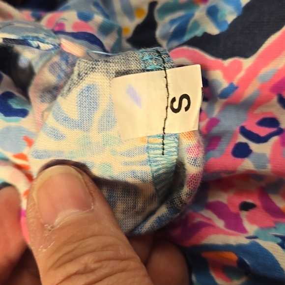 New Lilly Pulitzer Long Sleeve Swing Dress Navy Turtle Amazement S - Picture 3 of 6